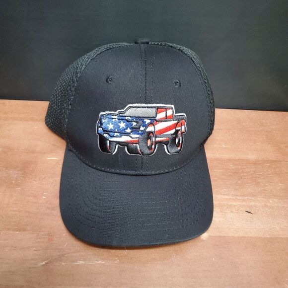 Pit Bull USA Snap Back Mesh Trucker Hat Cap Red White and Blue - Picture 1 of 4